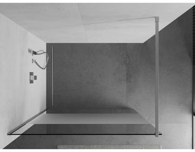 Mexen Kioto, sprchová zástena typu Walk-In 130x200 cm, 8mm číre sklo/námraza, chrómový profil, 800-130-101-01-35