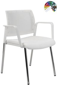 Konferenčná rokovacia stolička KENT PROKUR SIEŤ black & white čalúnenie FILL, SUEDINE