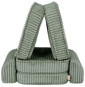 MeowBaby® Churros detská pohovka Basic, Olive Sage Green