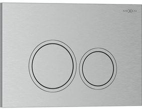 Mexen Tex 01, tlačidlo na splachovanie, brúsený nikel, 6101-10