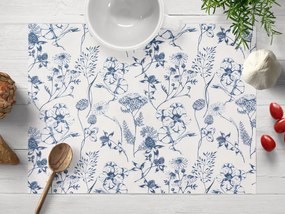 Biante Dekoračné prestieranie na stôl PML-060 Modré lúčne kvety na bielom 30x40 cm