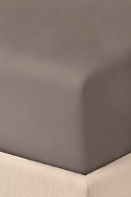 Plachta s gumičkou JERSEY tmavobéžová Rozmer: 80x160x15 cm