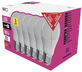 EMOS LED žiarovka E27, A60, 9W, neutrálna biela, 6ks