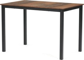 Jedálenský stôl 110x70 cm GDT-202 staré drevo / čierny