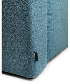 Modrá rozkladacia rohová pohovka z textílie buklé (pravý roh) Quinoa – Bonami Selection