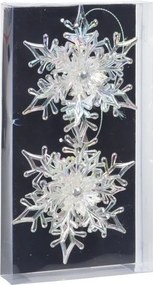 Snehové vločky – priehľadné 2 ks 11 cm