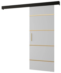 Posuvné dvere 70 cm Slavdro 4 (biela matná + čierna matná). Akcia -6%. Vlastná spoľahlivá doprava až k Vám domov. 1108748