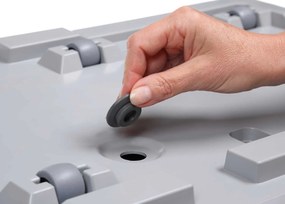 PLASTOVÝ KVETINÁČ NA KOLIESKACH BETONIQUE 60X40X40 CM IMITÁCIA BETÓNU SIVÁ