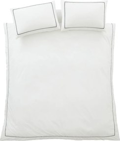 Biele obliečky na jednolôžko z bavlneného perkálu 135x200 cm Contrast Trim – Bianca