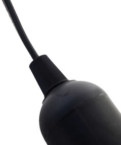 Sada 6 čiernych držiakov svietidiel vrátane žiaroviek A60 - Move