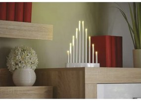 LED Vianočný svietnik 10xLED/3xAA biela