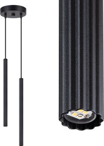 Závesné svietidlo Arche, 2x čierne kovové tienidlo, o