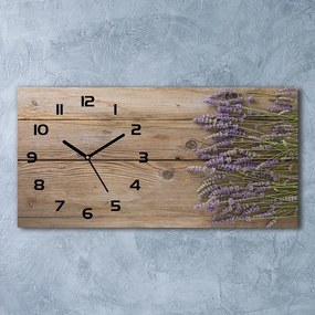 Sklenené hodiny na stenu Levanduľa na strome pl_zsp_60x30_f_85126180