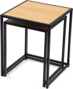 Odkladacie stolíky v súprave 2 ks v dekore duba 38x38 cm Noah – Bonami Essentials