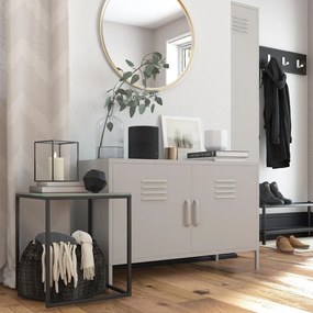 Krémová kovová skrinka 100x64 cm Bradford – Støraa