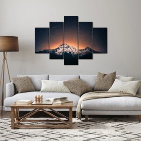 Obraz hviezdnej oblohy s horami (150x105 cm)