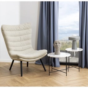 Okrúhly odkladací stolík s mramorovou doskou ø 52 cm Avila – Actona