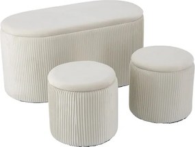 Set troch taburetiek ARVION biele PHO5970 (3 ks)