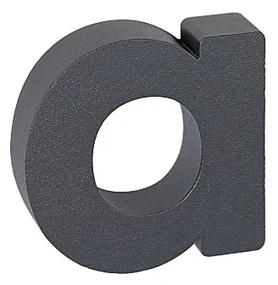 Domové písmeno v „3D“ prevedení so štruktúrovaným povrchom RICHTER RN.100LV, a, RICHTER antracit matná