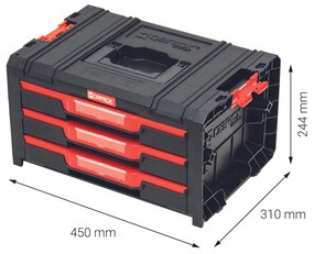 Kufrík na náradie Qbrick System PRO s 3 zásuvkami