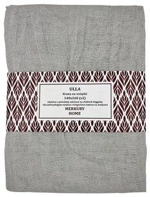 Záclona s provázky Ulla polyester svetlosivá 140x260 Merkury Home II/22