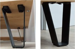 Vysoká vitrína Bilbao, dub artisan/biela