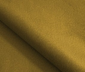 Rohová sedačka na trvalé spanie Island, horčicová žltá látka, ľavý roh