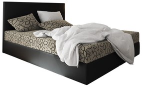Manželská posteľ Boxspring 140 cm Lilac Comfort (vzor + čierna) (s matracom a úložným priestorom). Akcia -21%. Vlastná spoľahlivá doprava až k Vám domov. 1056066