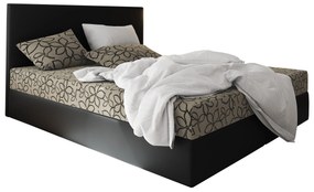 Manželská posteľ Boxspring 140 cm Lilac Comfort (vzor + čierna) (s matracom a úložným priestorom). Vlastná spoľahlivá doprava až k Vám domov. 1056066