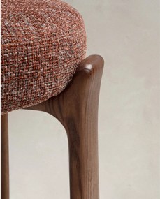 Hnedá/v tmavo prírodnej farbe barová stolička z jaseňového dreva (výška sedadla 65 cm) Granite – Kave Home