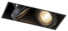 Inteligentné zapustené bodové svietidlo čierne vrátane 2 Wifi GU10 bez rámu - Oneon 2