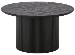 Tmavohnedý okrúhly konferenčný stolík v dekore topoľa ø 80 cm Boavista – House Nordic