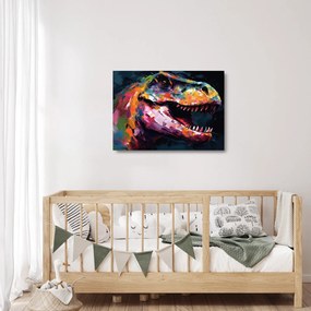 Sklenený obraz - Dinosaurus, maľba (70x50 cm)