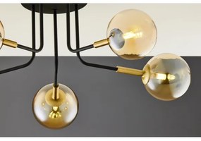 Jupiter 2038 - Luster na tyči BURANO 5xG9/10W/230V čierna/zlatá/béžová