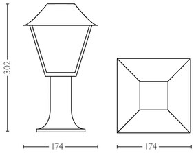 Philips 16496/30/PN - Vonkajšia lampa MYGARDEN ALPENGLOW 1xE27/60W/230V IP44