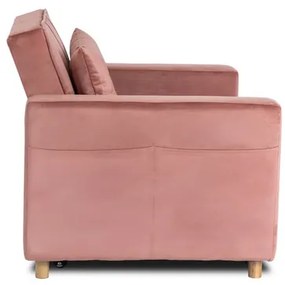 Kreslo JEREMY ružové, z velúru