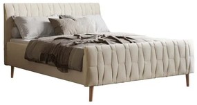 Čalúnená posteľ Aksel 160x200, béžová, bez matraca