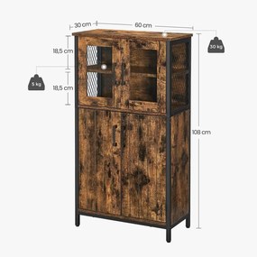 Komoda Rodosa 108 cm hnědá