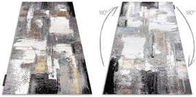 Moderný koberec DE LUXE 633 Abstrakcia - Štrukturálny krém / zlatý