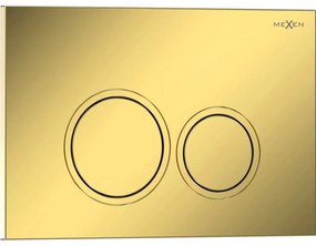 Mexen Tex 01, tlačidlo na splachovanie, zlatá šampanská lesklá, 6101-08