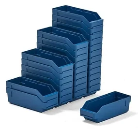 Plastové boxy na súčiastky REACH, 300x120x95 mm, 30 ks, modré