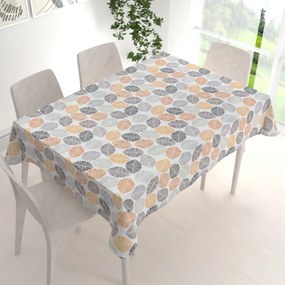 Biante Dekoračný obdĺžnikový obrus Leona LN-136 Hnedé a oranžové lístky 50x100 cm