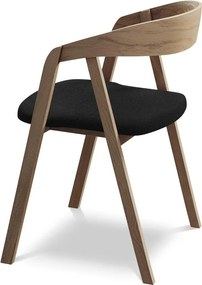 Čierne jedálenské kreslo z masívneho dreva Erika – Makamii