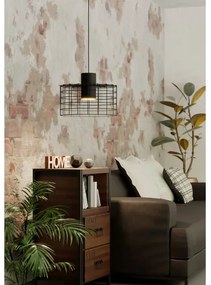 Eglo 43627 - Luster na lanku MILLIGAN 1xE27/40W/230V pr. 38 cm čierna