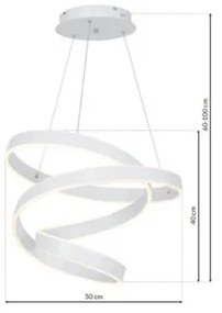 LED Luster na lanku ANDROMEDA LED/45W/230V