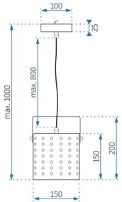 Toolight - Stropné svietidlo 1xE27 60W APP957-1CP, biela, OSW-03211
