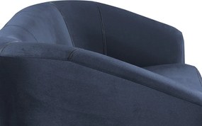 Trojmiestna pohovka Olivio, námornícka modrá zamatová látka