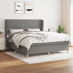 Boxspring posteľ s matracom tmavosivá 160x200 cm látka 3128614