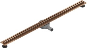 Mexen Flat 360° Slim sprchový žľab 130 cm, medená matná, 1C41130
