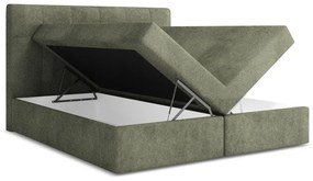 Zelená boxspring posteľ s úložným priestorom 180x200 cm Palta – Makamii